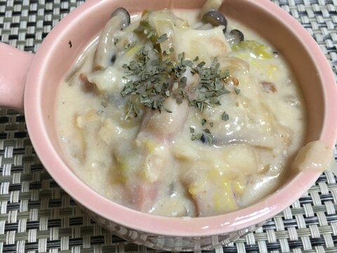 牛乳大量消費！ホワイトシチュー風野菜スープ